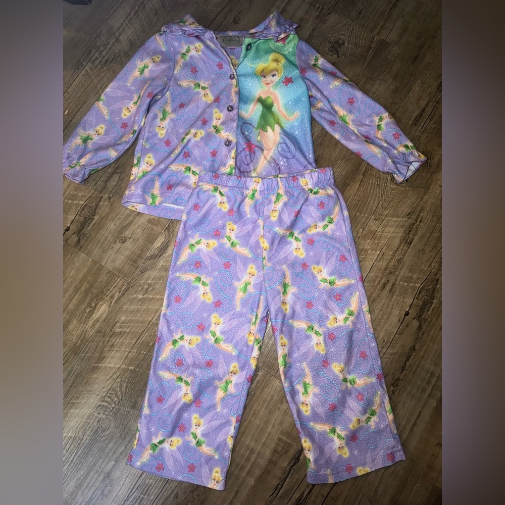 Disney Tinkerbell pajama set - purple and yellow 2010 3T